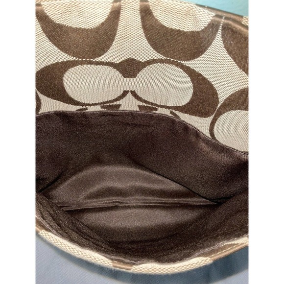Coach Brown/Beige Signature File Canvas Crossbody Bag EUC - Picture 11 of 13